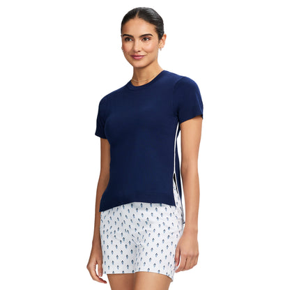 Izod Skylar Ss Crew Swtr - Navy