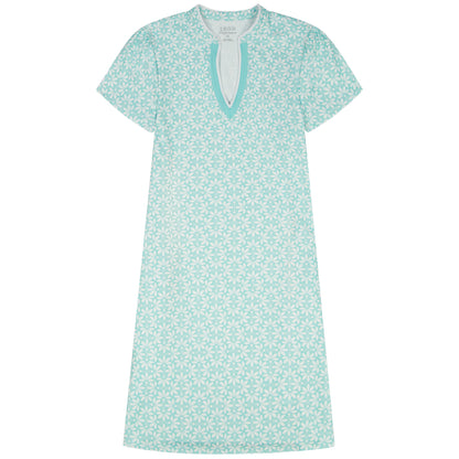 Izod SARA S/S PRINTED DRESS - ARUBA BLUE