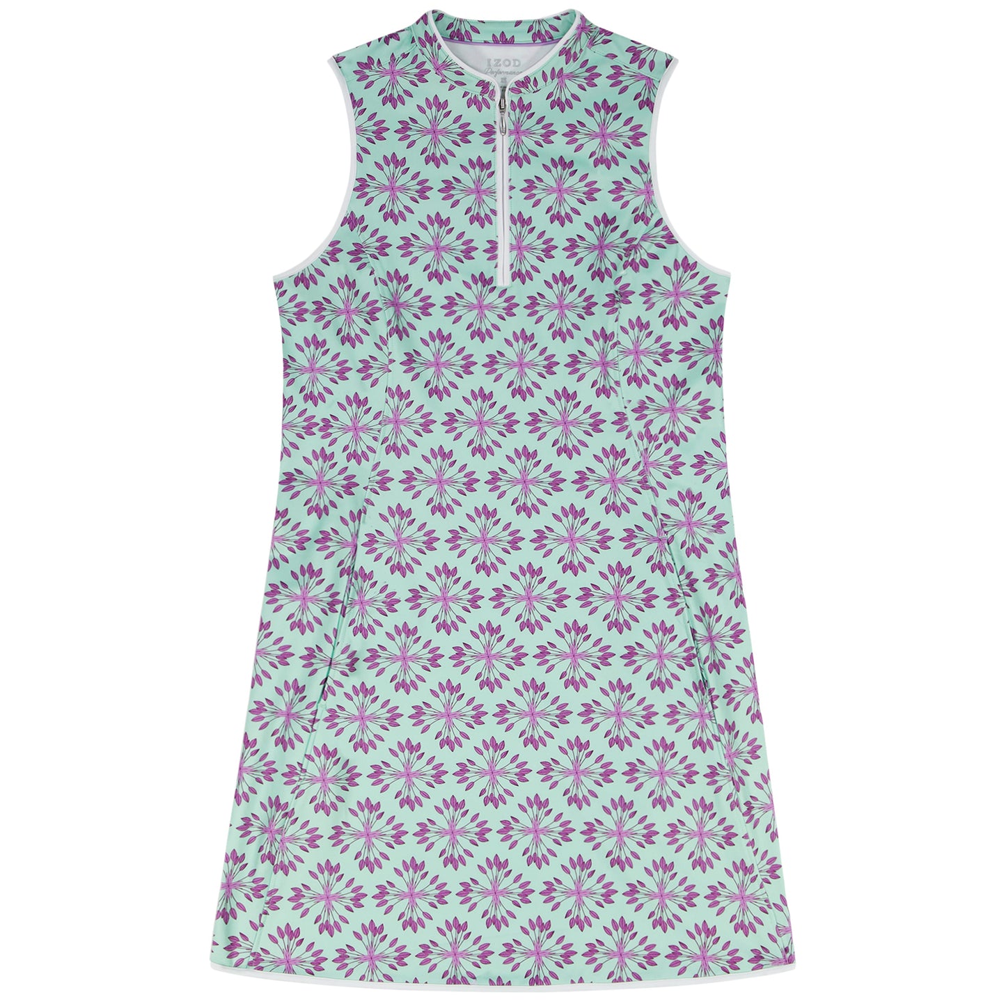 Izod L’ACEY ZIP COURT PRINTED DRESS - YUCCA