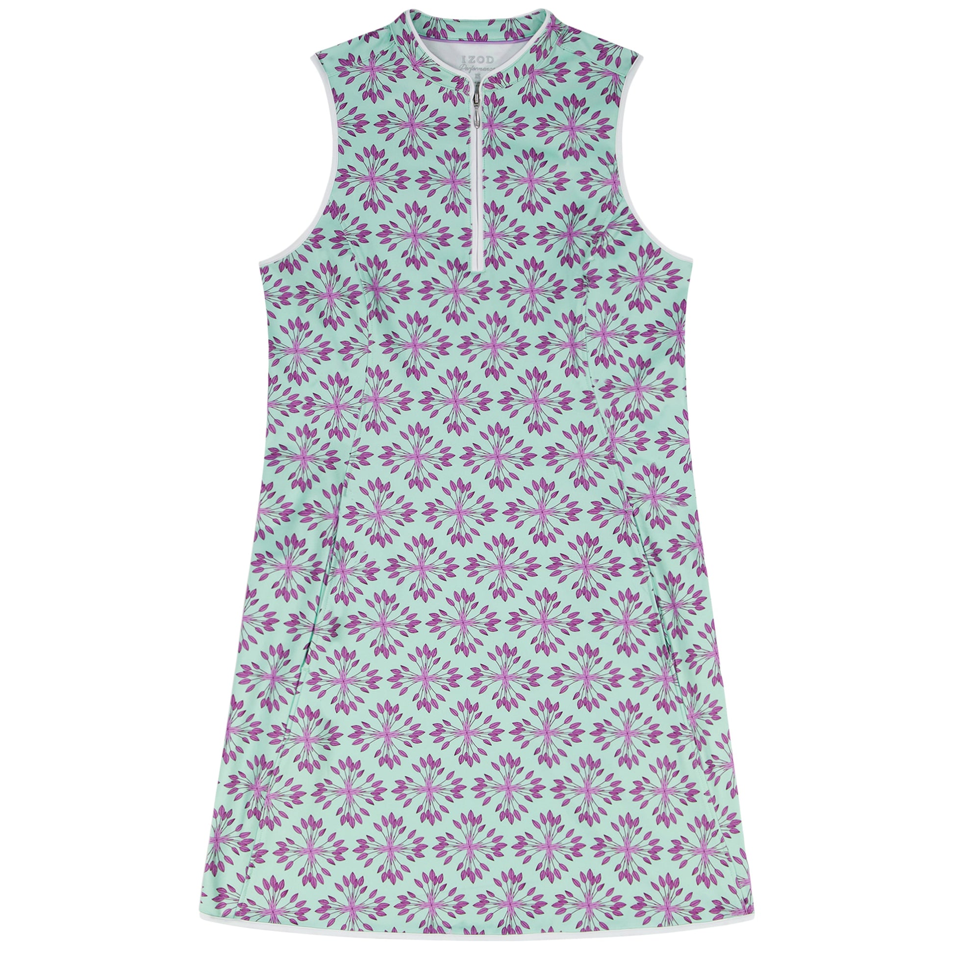 Izod L’ACEY ZIP COURT PRINTED DRESS - YUCCA