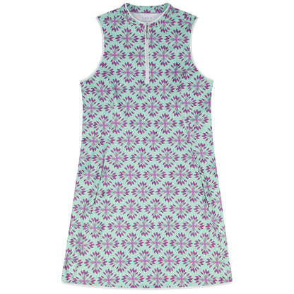 Izod L’ACEY ZIP COURT PRINTED DRESS - YUCCA