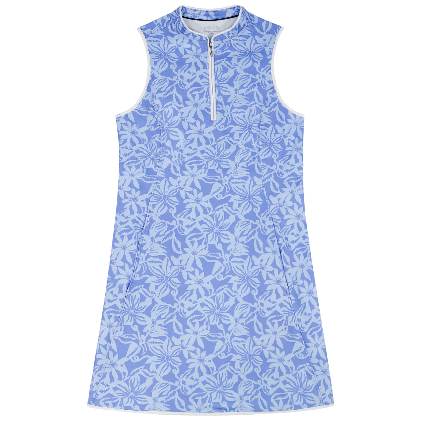 Izod L’ACEY ZIP COURT PRINTED DRESS - HYDRANGEA