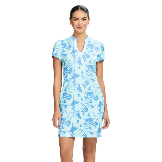 Izod Sara Print Ss Dress - Little Boy Blue