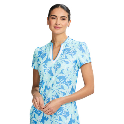 Izod Sara Print Ss Dress - Little Boy Blue