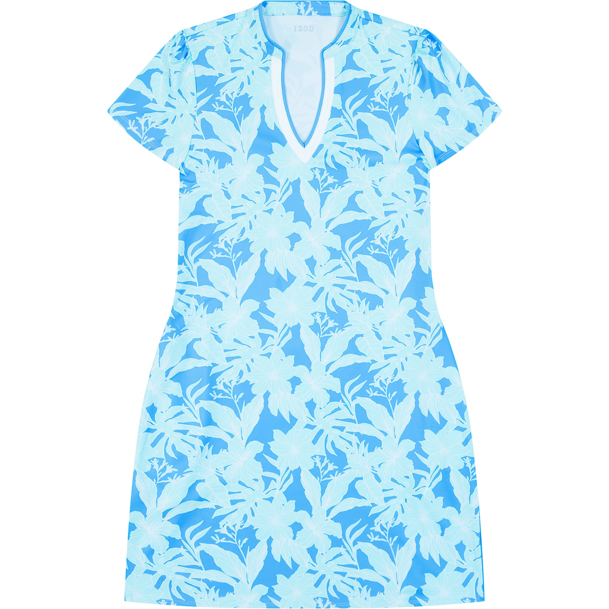 Izod Sara Print Ss Dress - Little Boy Blue