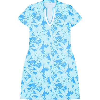 Izod Sara Print Ss Dress - Little Boy Blue