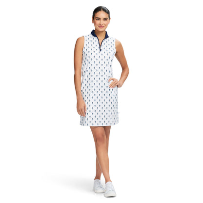 Izod Brianna Qzip A-Line Dress - Bright White