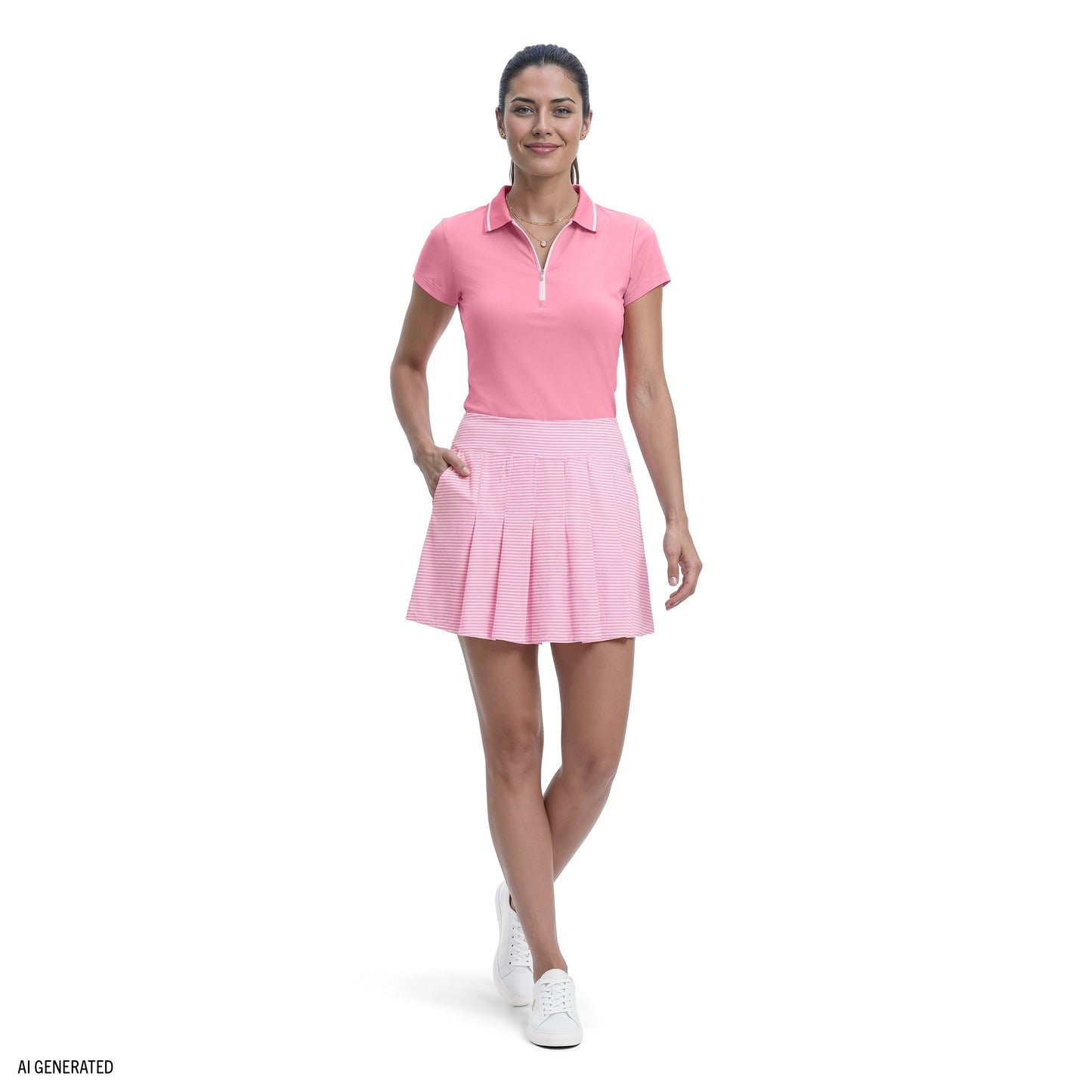 Izod PAULINE PLEATED PULL-ON SKORT - SACHET PINK