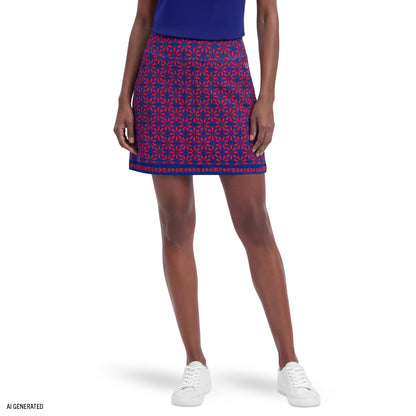 Izod BREE PRINTED SKORT - SODALITE BLUE