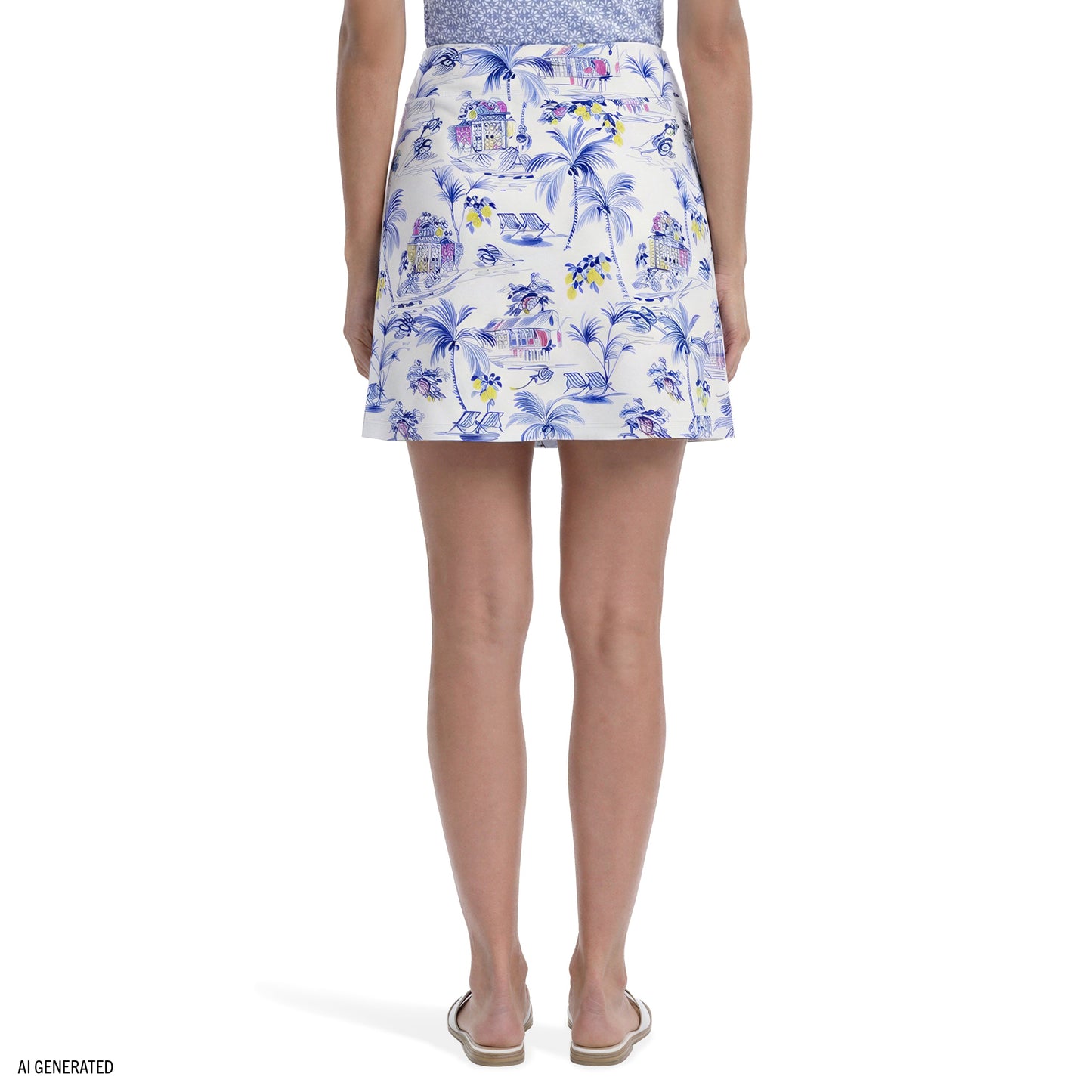 Izod BREE PRINTED SKORT - BRIGHT WHITE