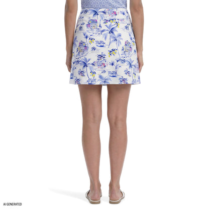 Izod BREE PRINTED SKORT - BRIGHT WHITE