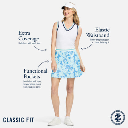 Izod Paola Printed Pull On Skort - Little Boy Blue