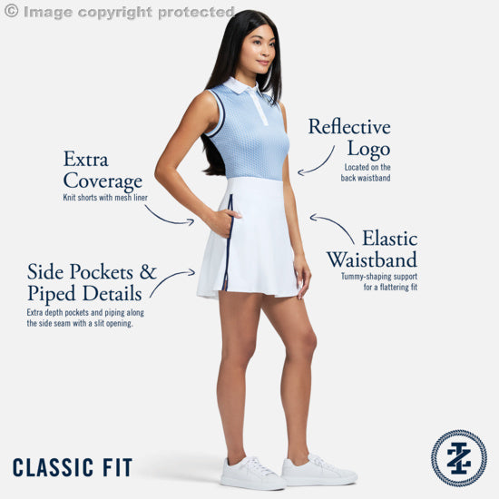 Izod L’ACEY PULL ON SKORT - MEDIEVAL BLUE