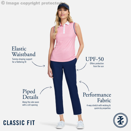 Izod CANDI PIPED CAPRI​ - MEDIEVAL BLUE