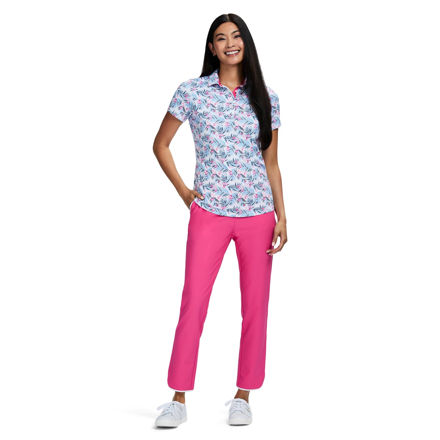 Izod CANDI PIPED CAPRI​ - HOT PINK