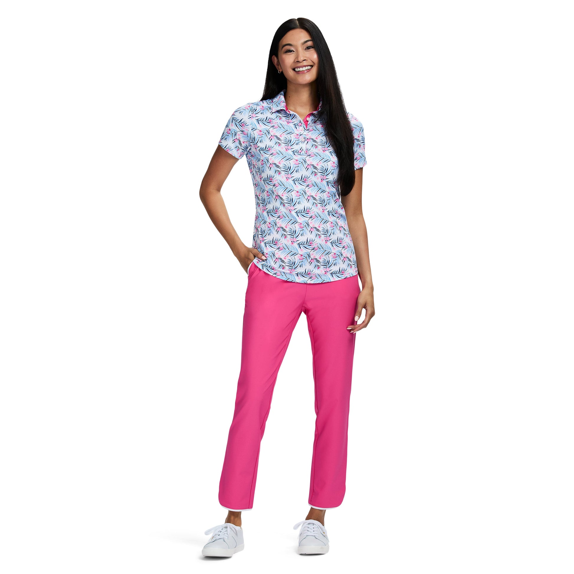 Izod CANDI PIPED CAPRI​ - HOT PINK