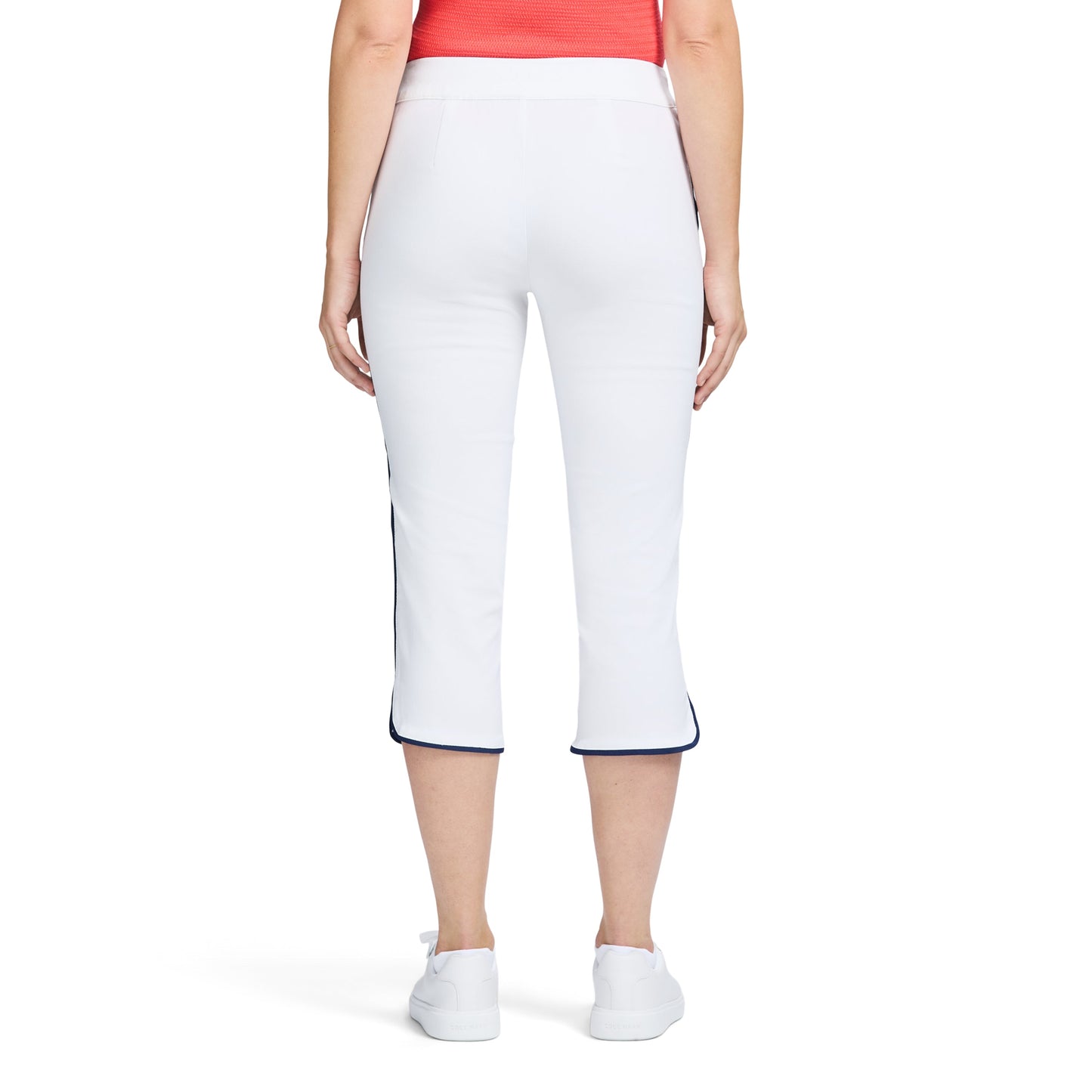 Izod BILLIE PIPED SOLID CAPRI PANT - BRIGHT WHITE