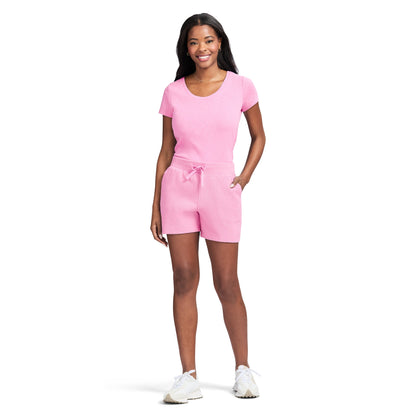 Izod Shara Pull-On Slub Short - Sachet Pink