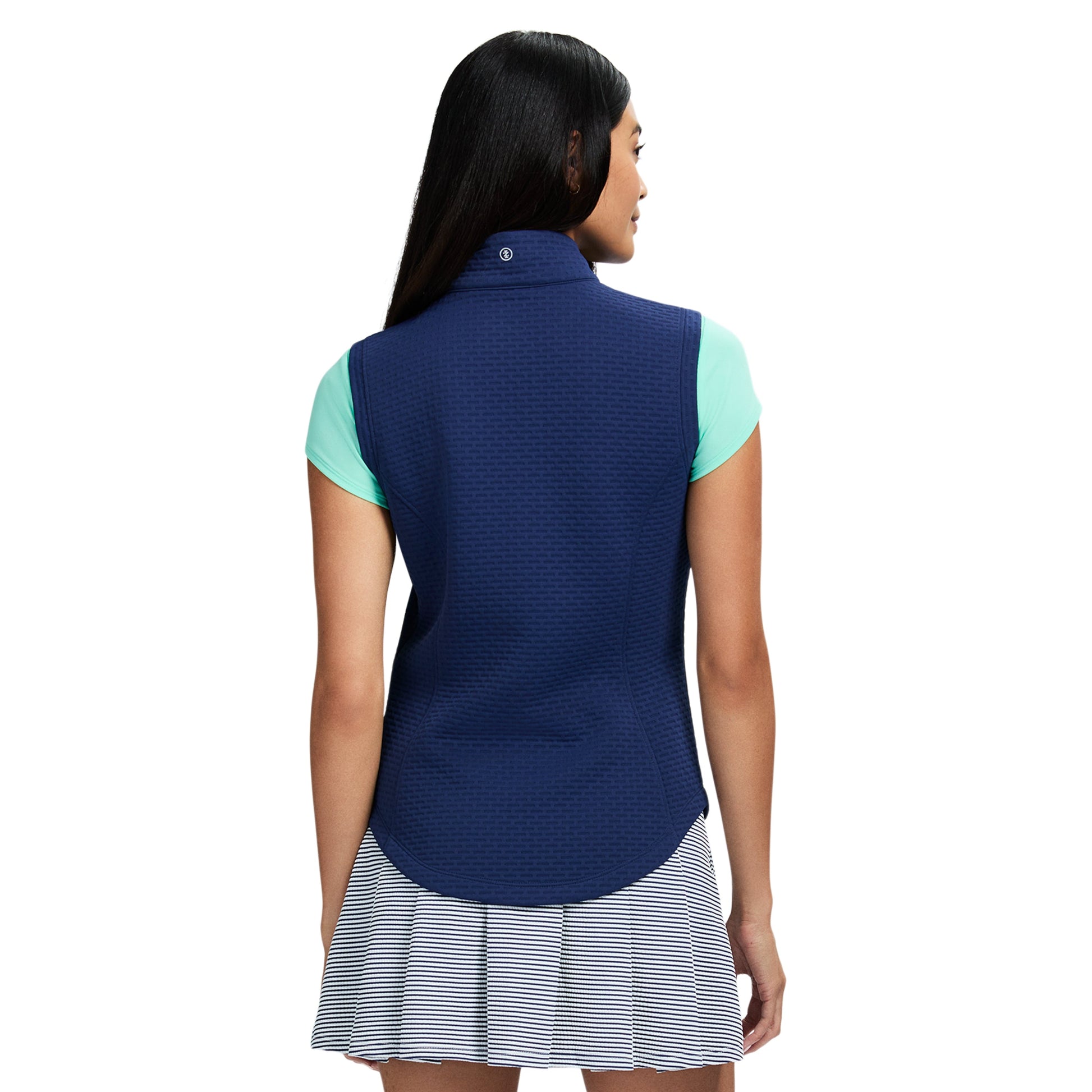 Izod CASSIE QUILTED​ FULL ZIP VEST - MEDIEVAL BLUE