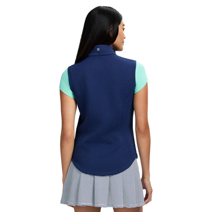 Izod CASSIE QUILTED​ FULL ZIP VEST - MEDIEVAL BLUE