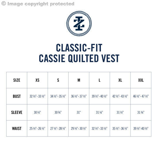 Izod CASSIE QUILTED​ FULL ZIP VEST - MEDIEVAL BLUE