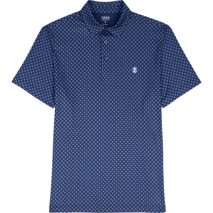 Izod GOLF SWINGFLEX ELITE PRINTED POLO - MEDIEVAL BLUE