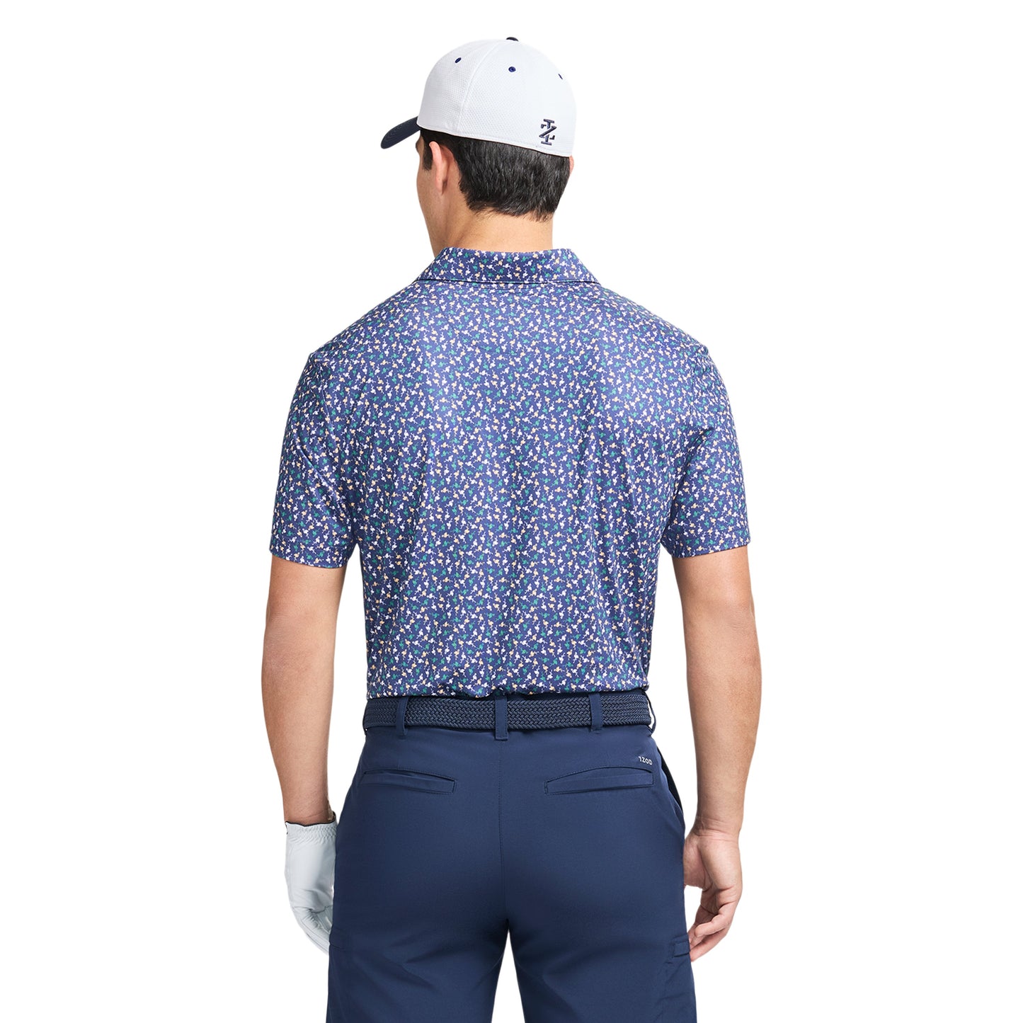 Izod GOLF SWINGFLEX ELITE PRINTED POLO - MEDIEVAL BLUE