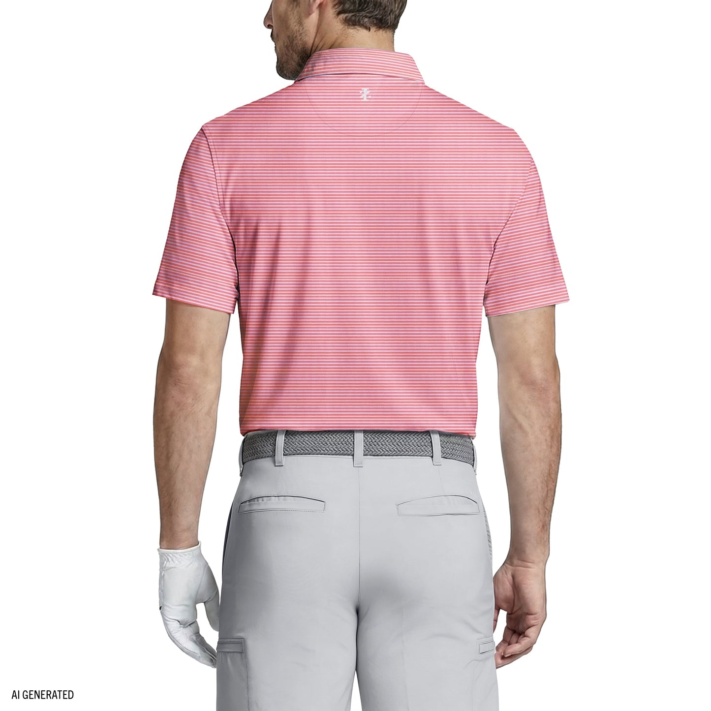 Izod GOLF SWINGFLEX ELITE PRINTED POLO - PINK LEMONADE