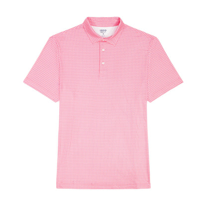 Izod GOLF SWINGFLEX ELITE PRINTED POLO - PINK LEMONADE