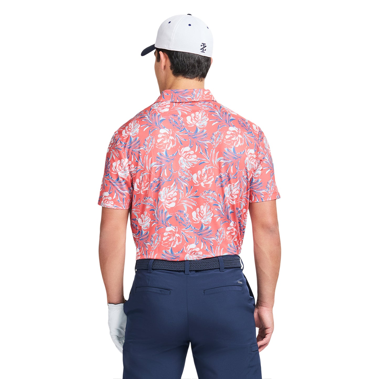 Izod GOLF SWINGFLEX ELITE PRINTED POLO - ROSE OF SHARON