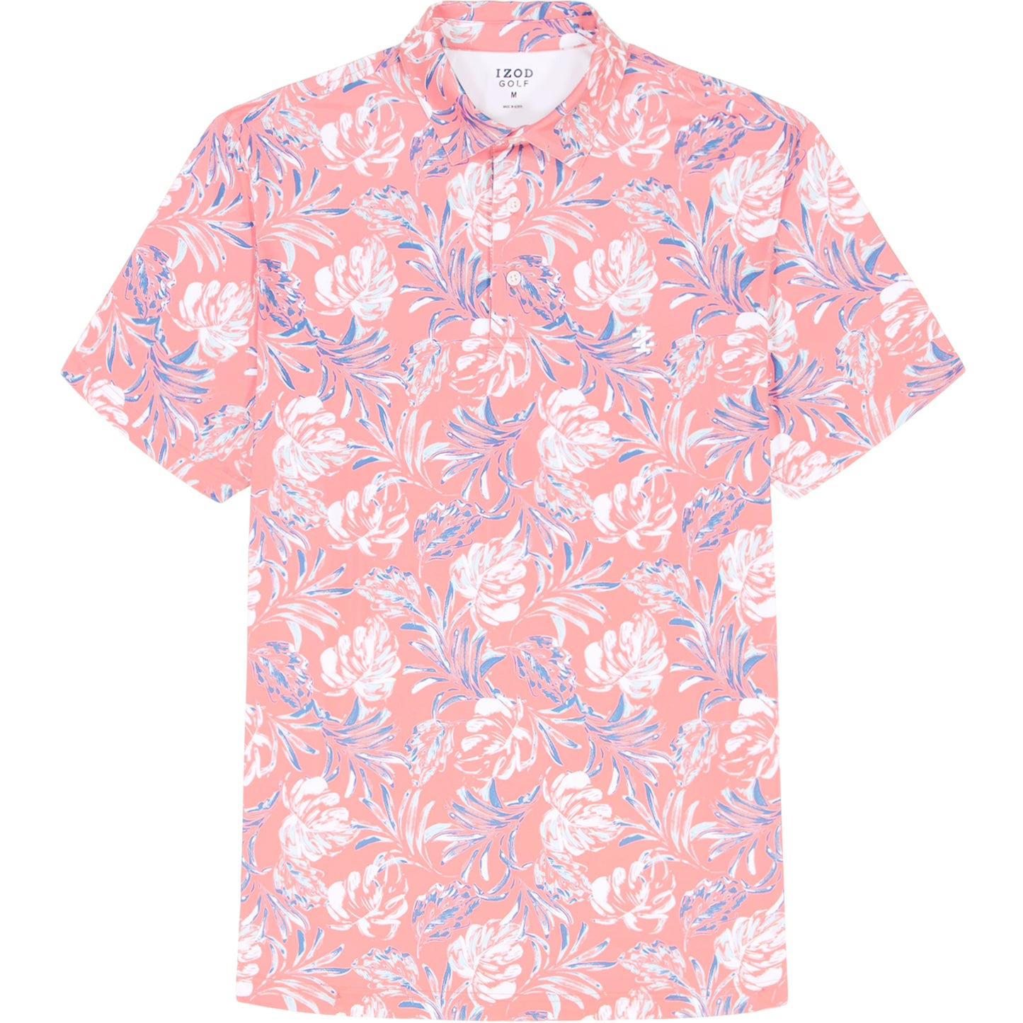 Izod GOLF SWINGFLEX ELITE PRINTED POLO - ROSE OF SHARON