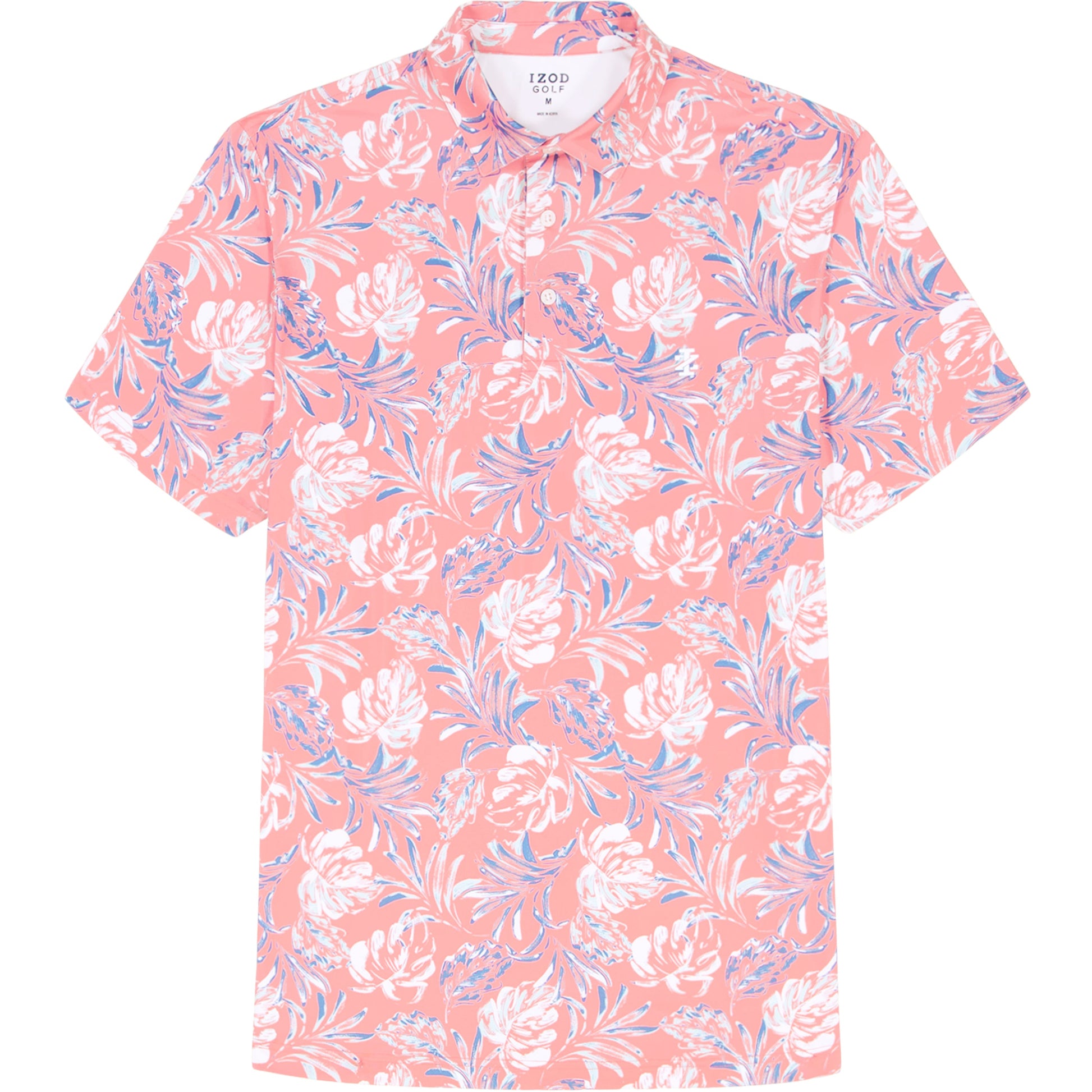 Izod GOLF SWINGFLEX ELITE PRINTED POLO - ROSE OF SHARON