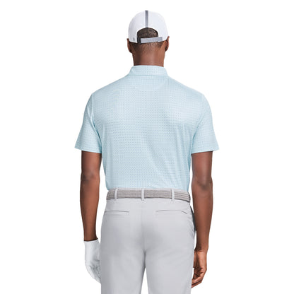 Izod GOLF SWINGFLEX ELITE PRINTED POLO - TANAGER TURQUOISE