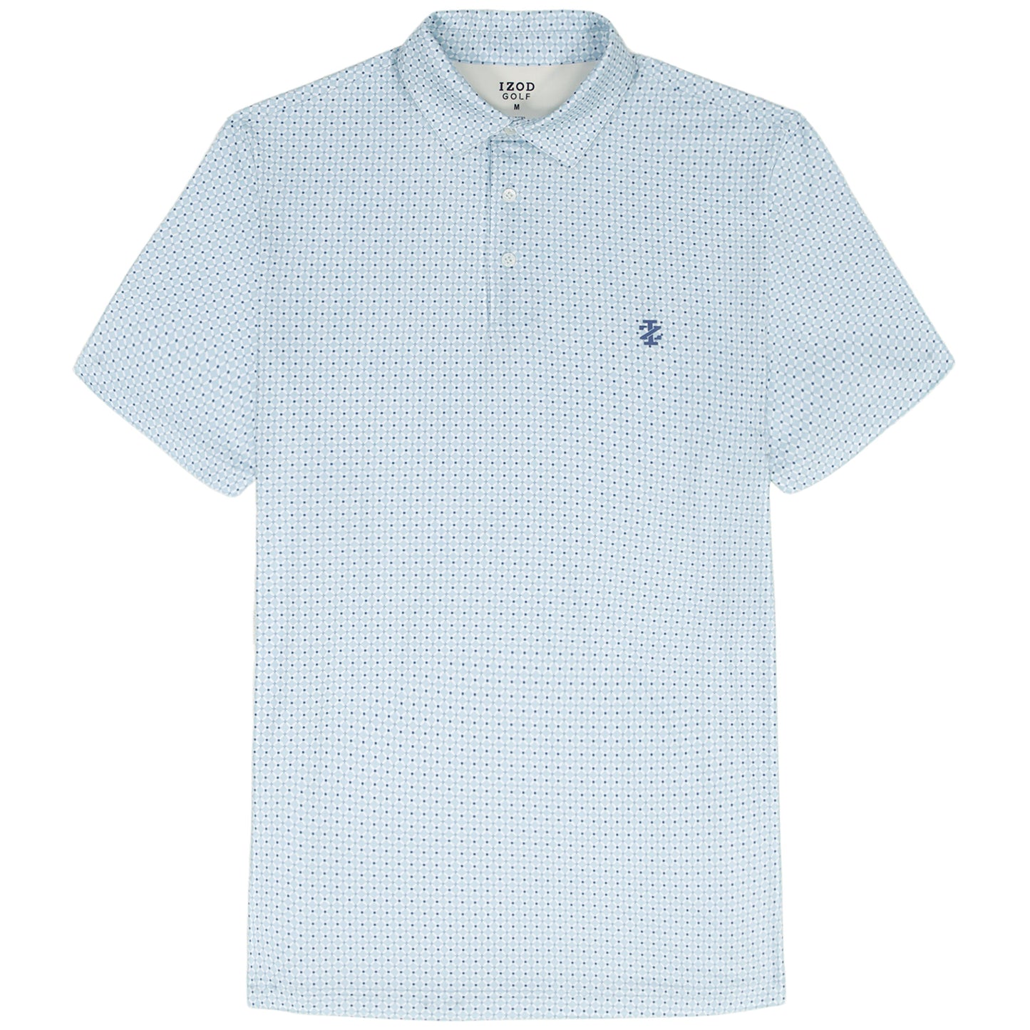 Izod GOLF SWINGFLEX ELITE PRINTED POLO - TANAGER TURQUOISE