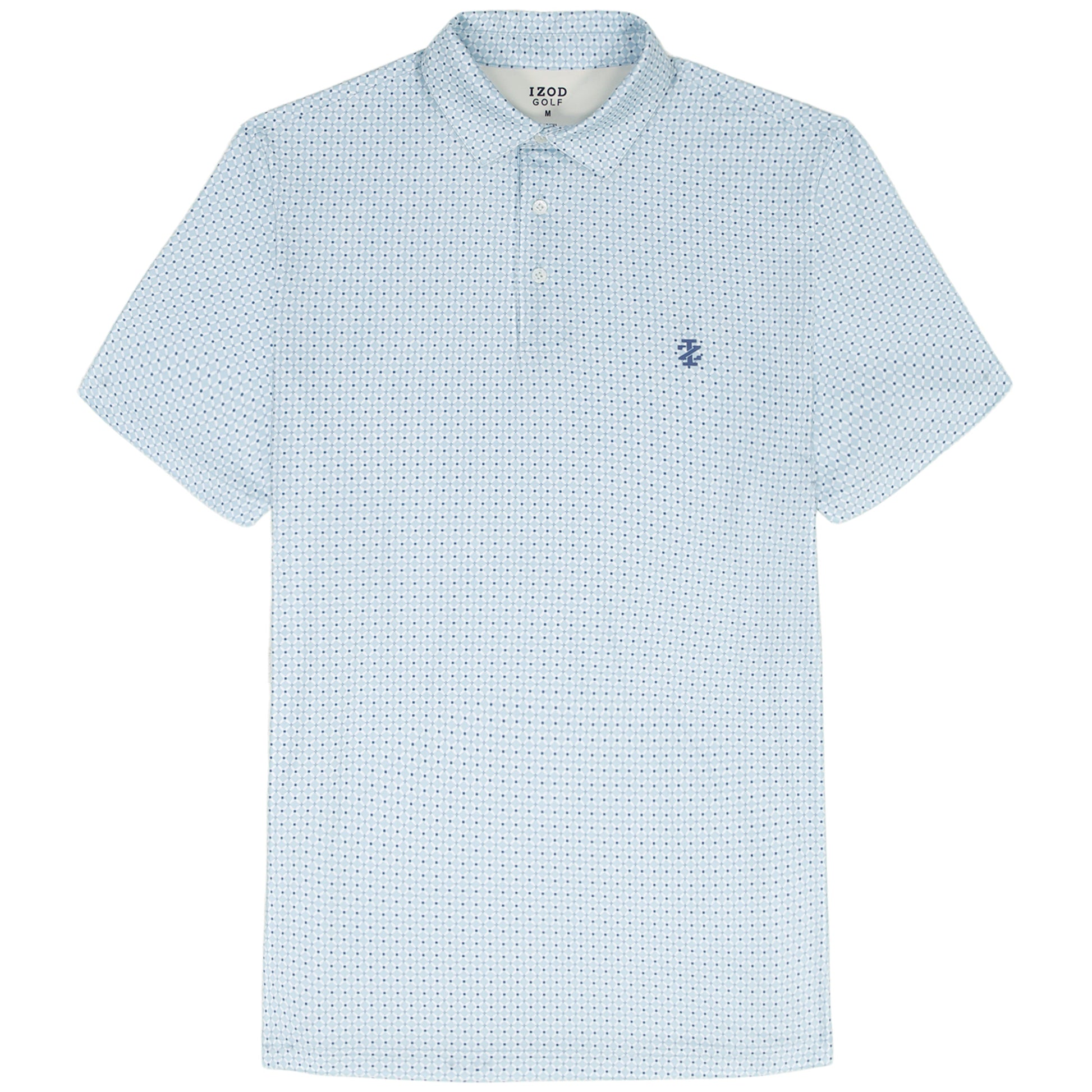 Izod GOLF SWINGFLEX ELITE PRINTED POLO - TANAGER TURQUOISE