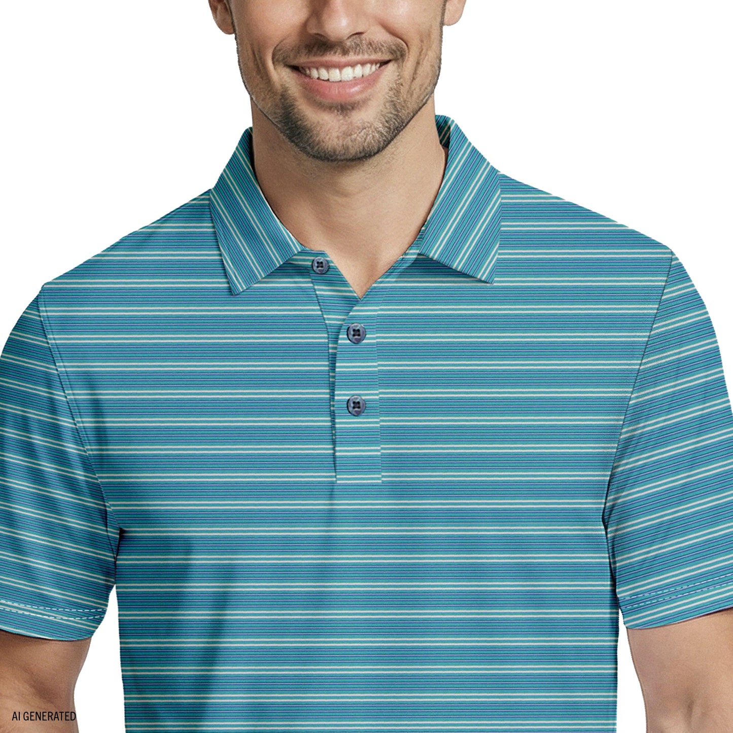 Izod GOLF SWINGFLEX ELITE PRINTED POLO - TEAL