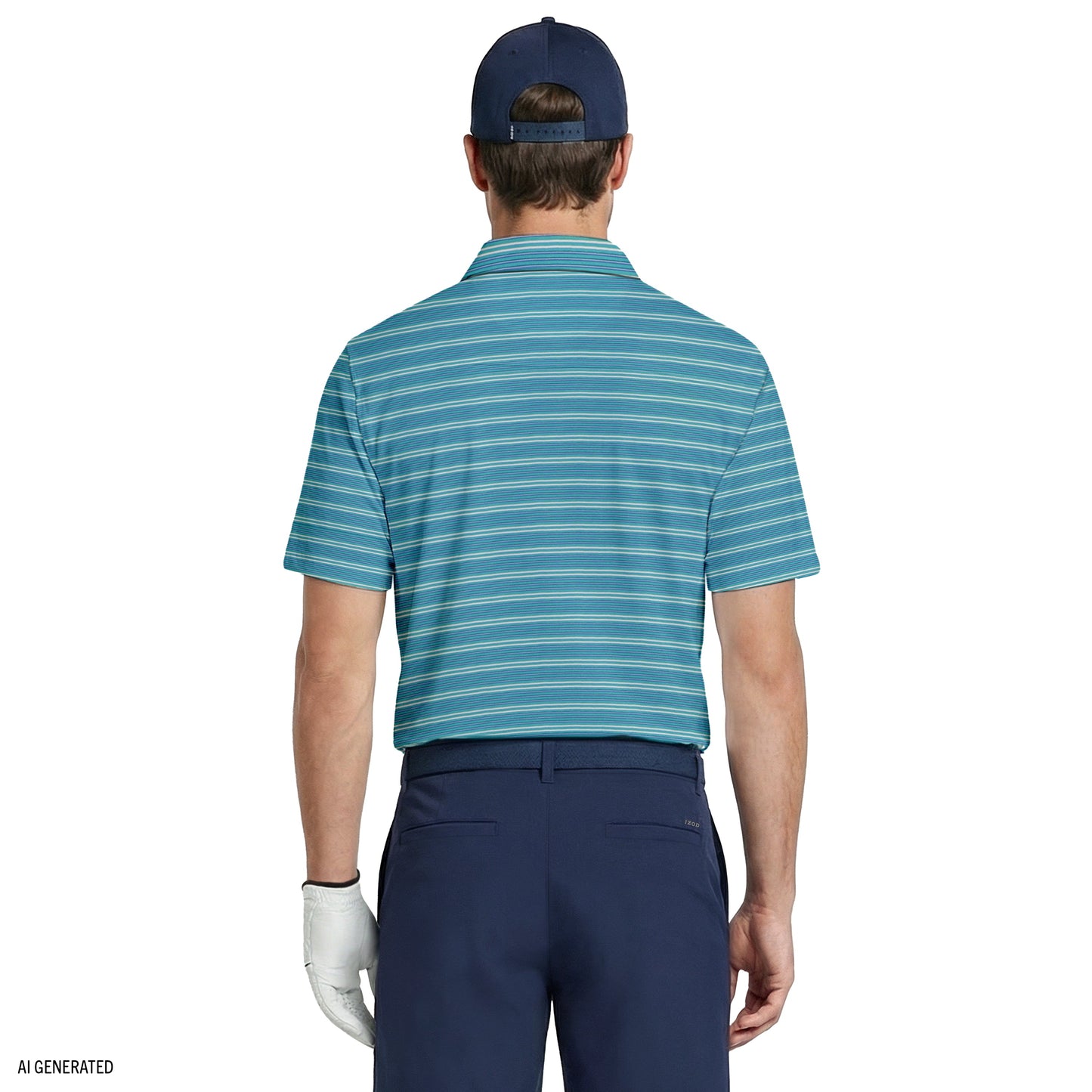 Izod GOLF SWINGFLEX ELITE PRINTED POLO - TEAL