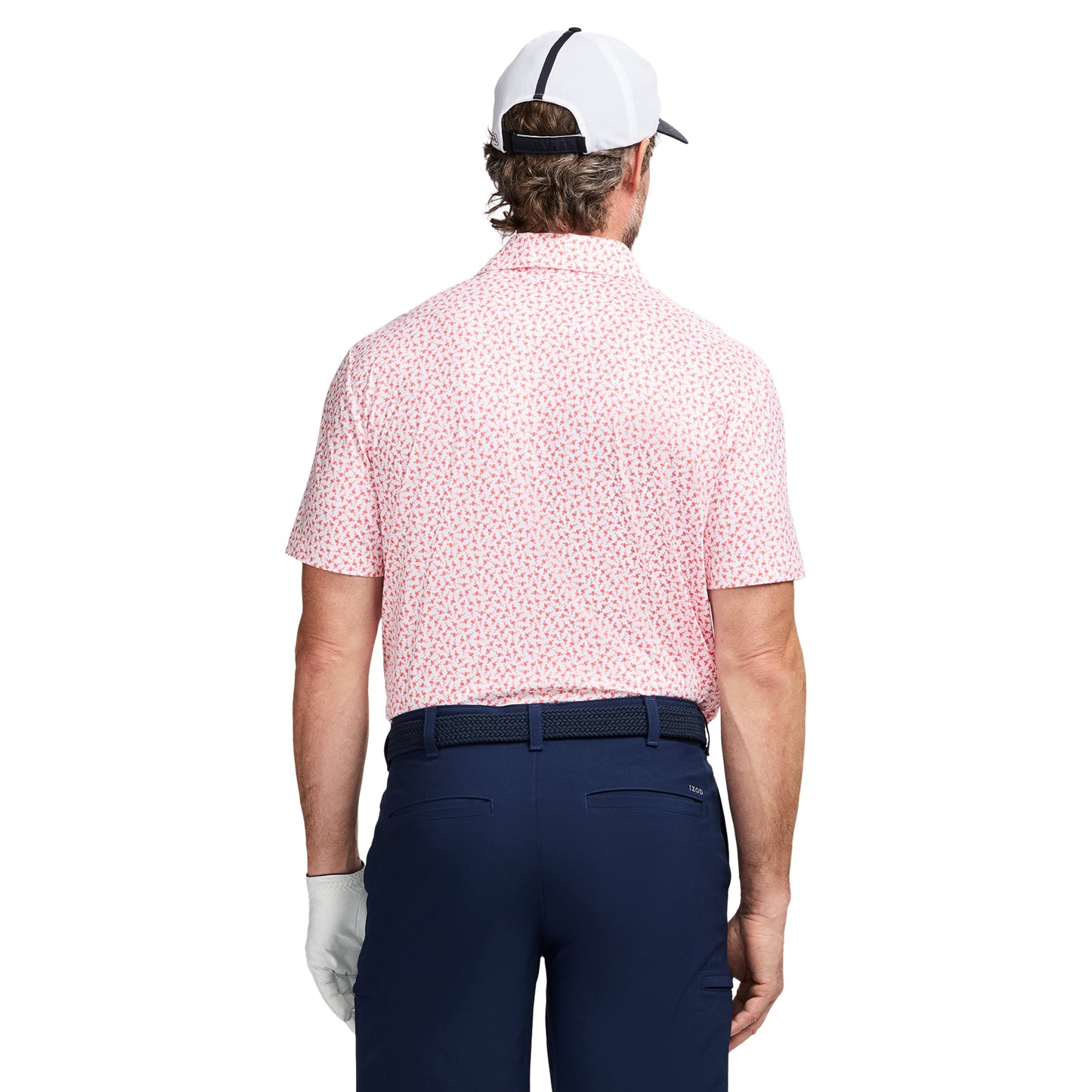 Izod GOLF SWINGFLEX ELITE PRINTED POLO - WHITE