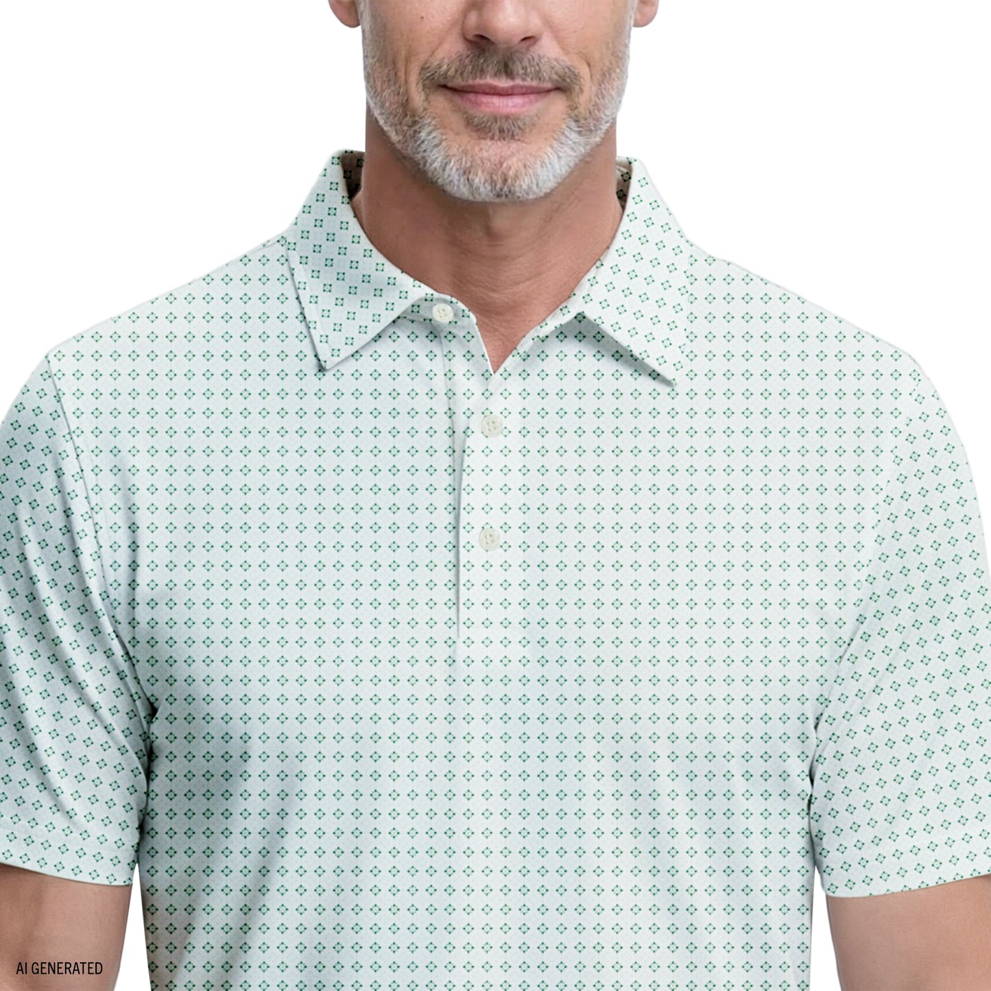 Izod GOLF SWINGFLEX ELITE PRINTED POLO - WHITE