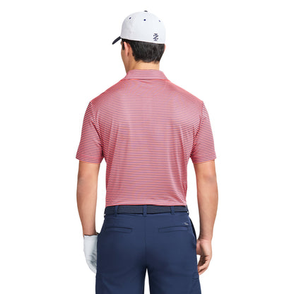 Izod GOLF SWINGFLEX ELITE STRIPED POLO - ROSE OF SHARON