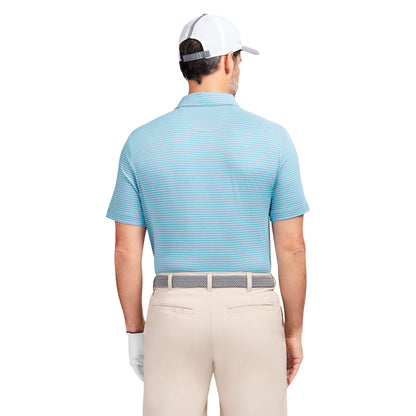 Izod GOLF SWINGFLEX ELITE STRIPED POLO - TEAL