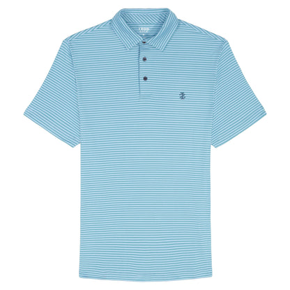 Izod GOLF SWINGFLEX ELITE STRIPED POLO - TEAL