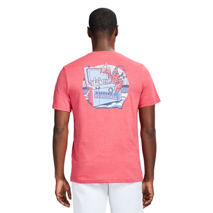 Izod Saltwater Short Sleeve Graphic Tee - Holly Berry