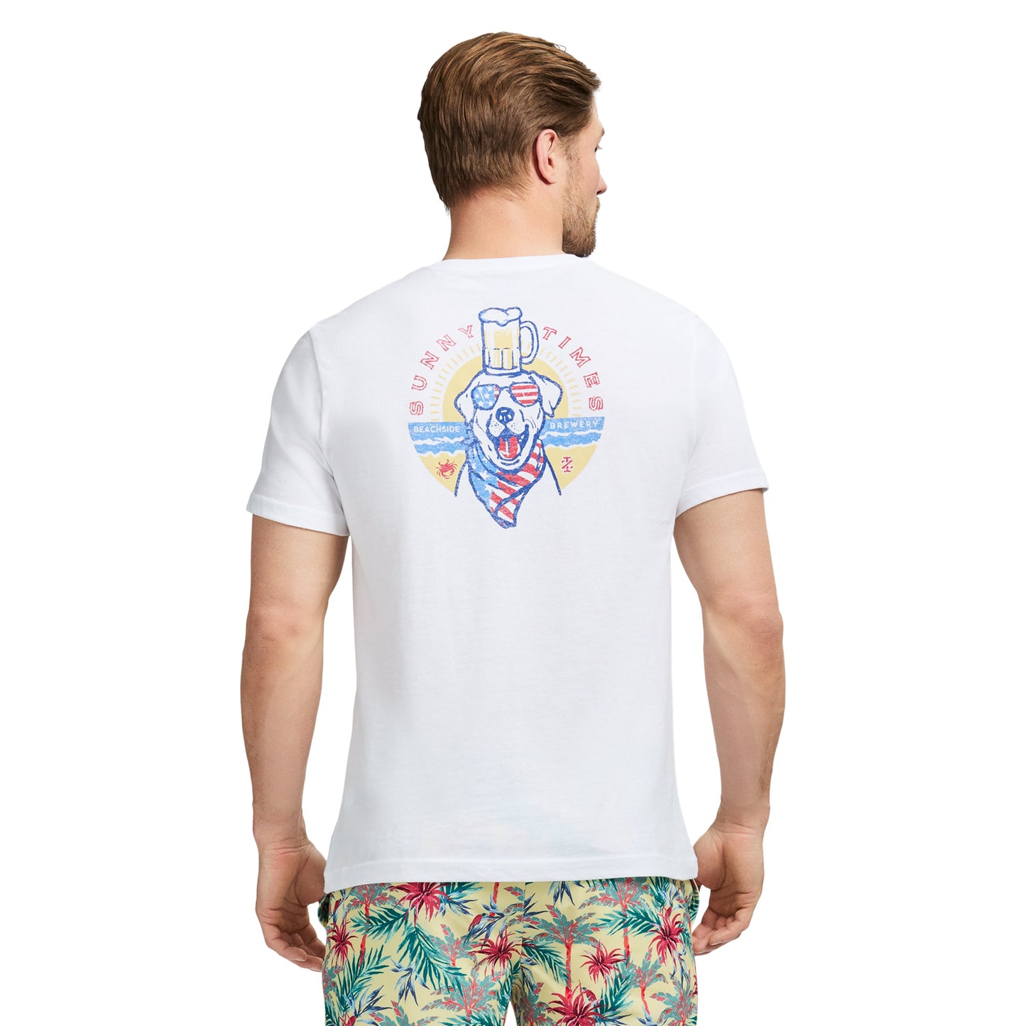 Izod Saltwater Short Sleeve Graphic Tee - Bright White
