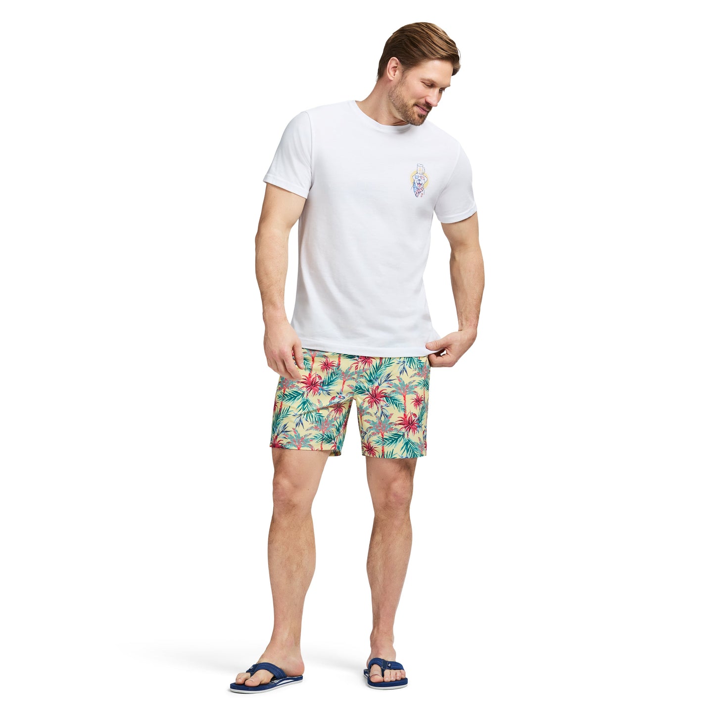 Izod Saltwater Short Sleeve Graphic Tee - Bright White