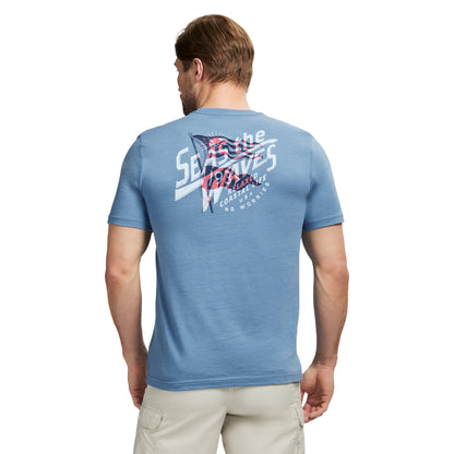 Izod Saltwater Short Sleeve Graphic Tee - Riviera
