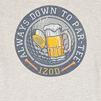 Izod Saltwater Short Sleeve Graphic Tee - Lt Grey Hthr