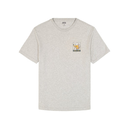Izod Saltwater Short Sleeve Graphic Tee - Lt Grey Hthr