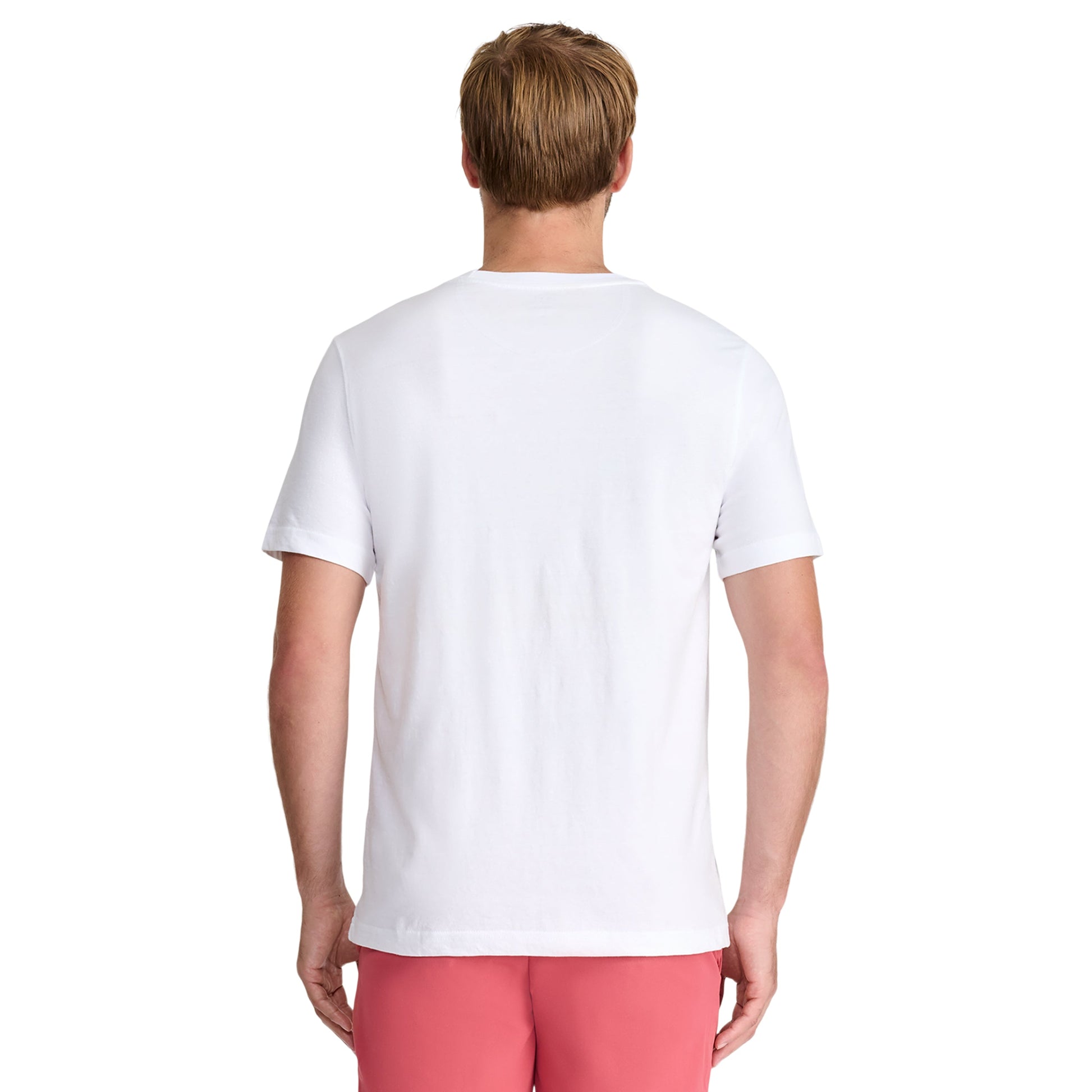 Izod SALTWATER SHORT SLEEVE SOLID T-SHIRT WITH POCKET BRIGHT WHITE