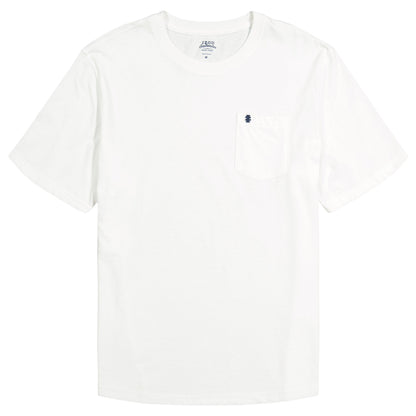 Izod SALTWATER SHORT SLEEVE SOLID T-SHIRT WITH POCKET BRIGHT WHITE